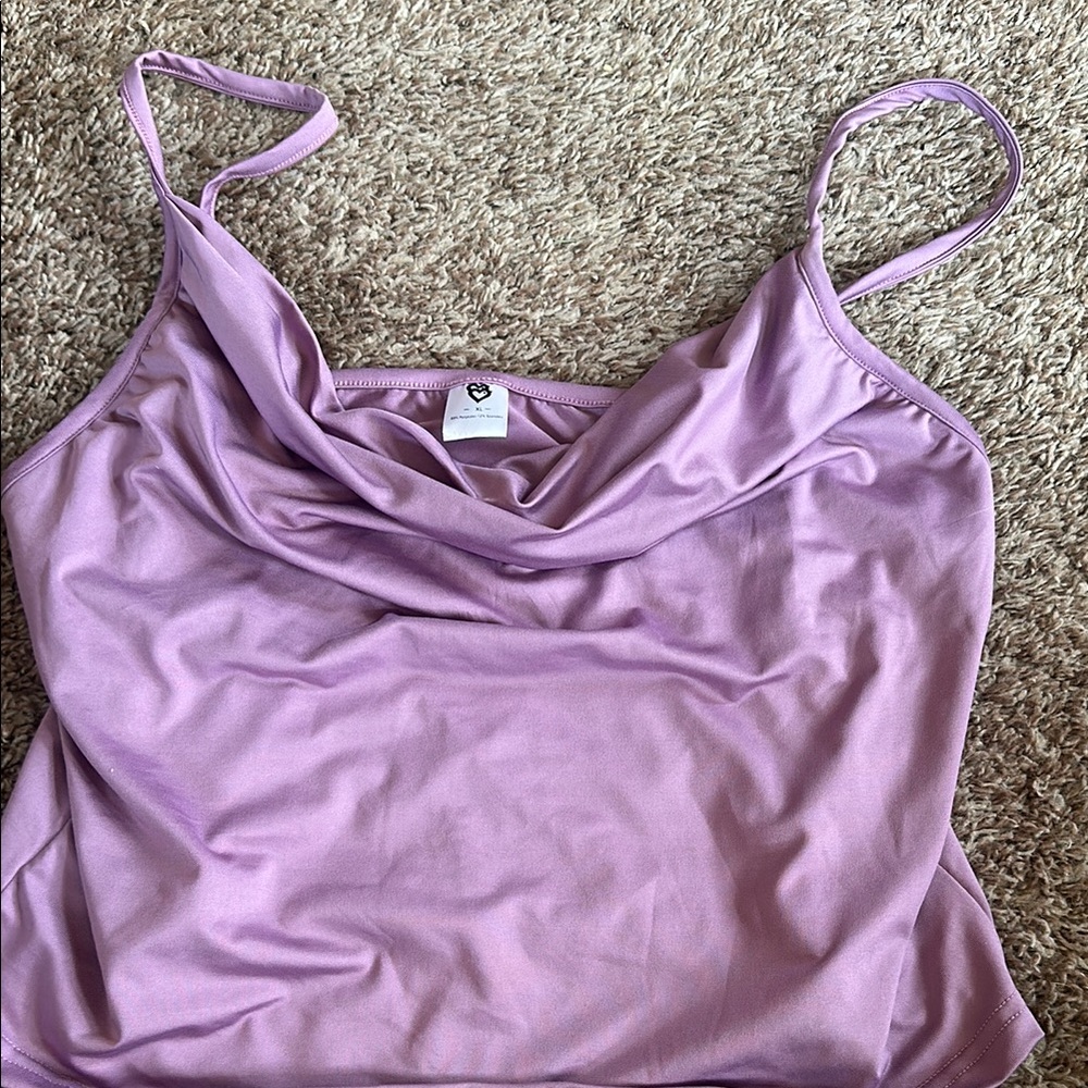 Lavender Cowl Neck Camisole Top
